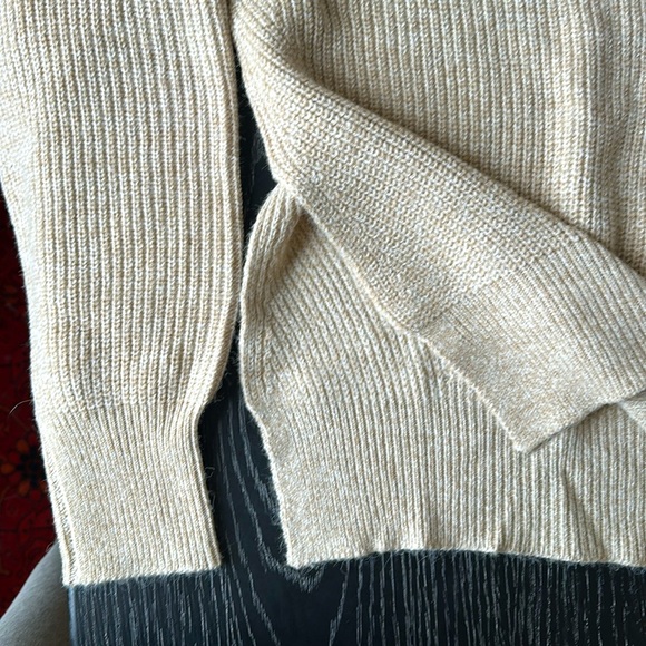 Never worn Modern Citizen oatmeal Boyfriend side slit sweater, Medium - Picture 2 of 6